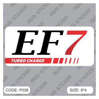 برچسپ مخصوص ماشین موتور EF7 (کد P026)