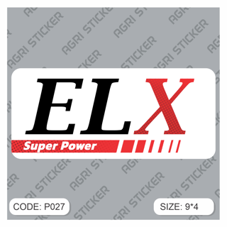 برچسپ مخصوص ماشین موتور ELX(کد P027)