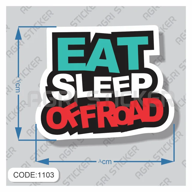 استیکر آفرودیEAT - SLEEP - OFFROAD (کد 1103) فروش به صورت عمده